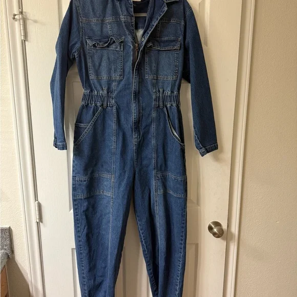 Universal Thread Dark Blue Denim Jumpsuit - Picture 2 of 3